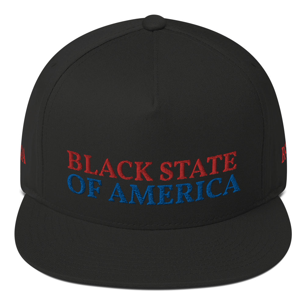 Black State Of America Black & Black/Red Cap