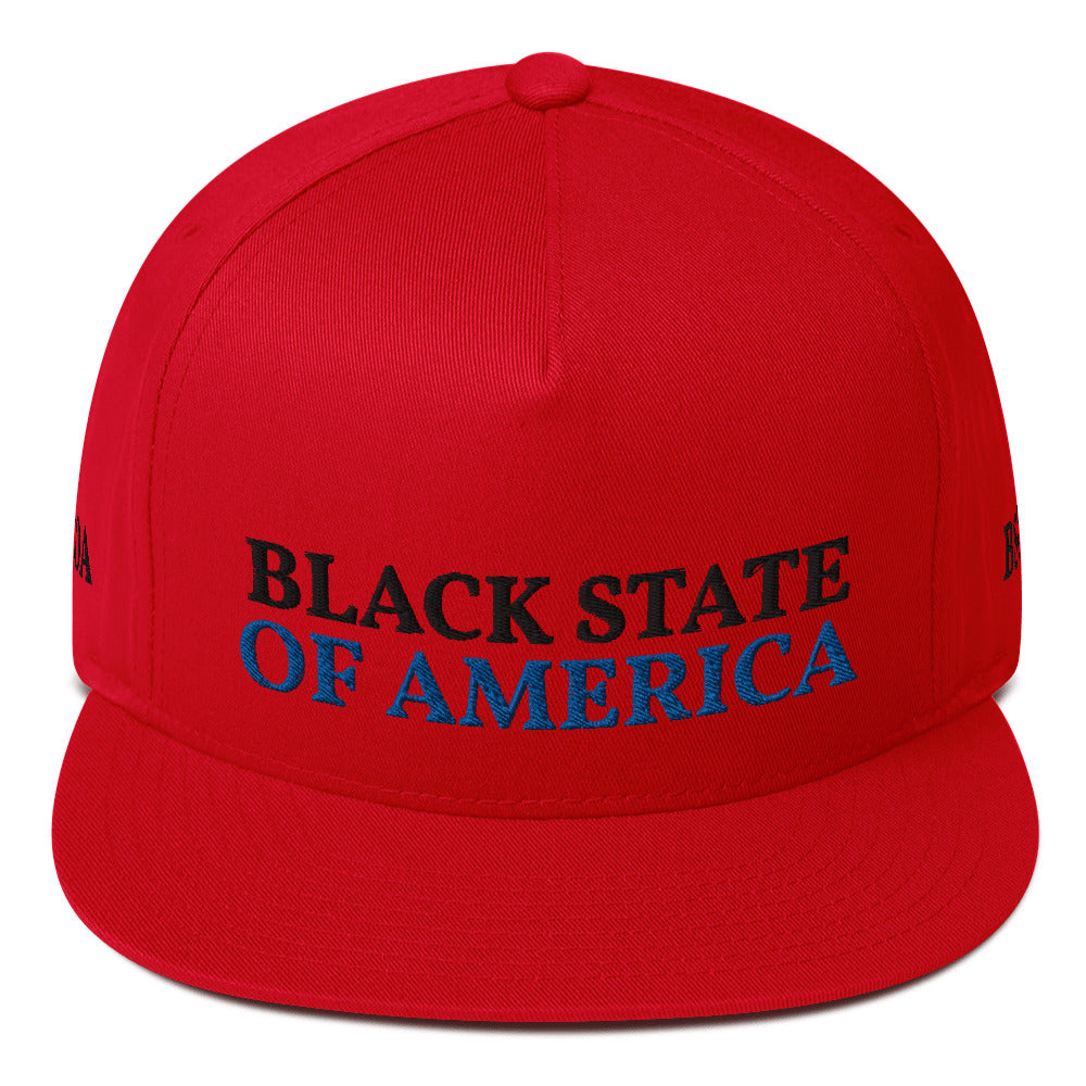 Black State Of America Red Cap
