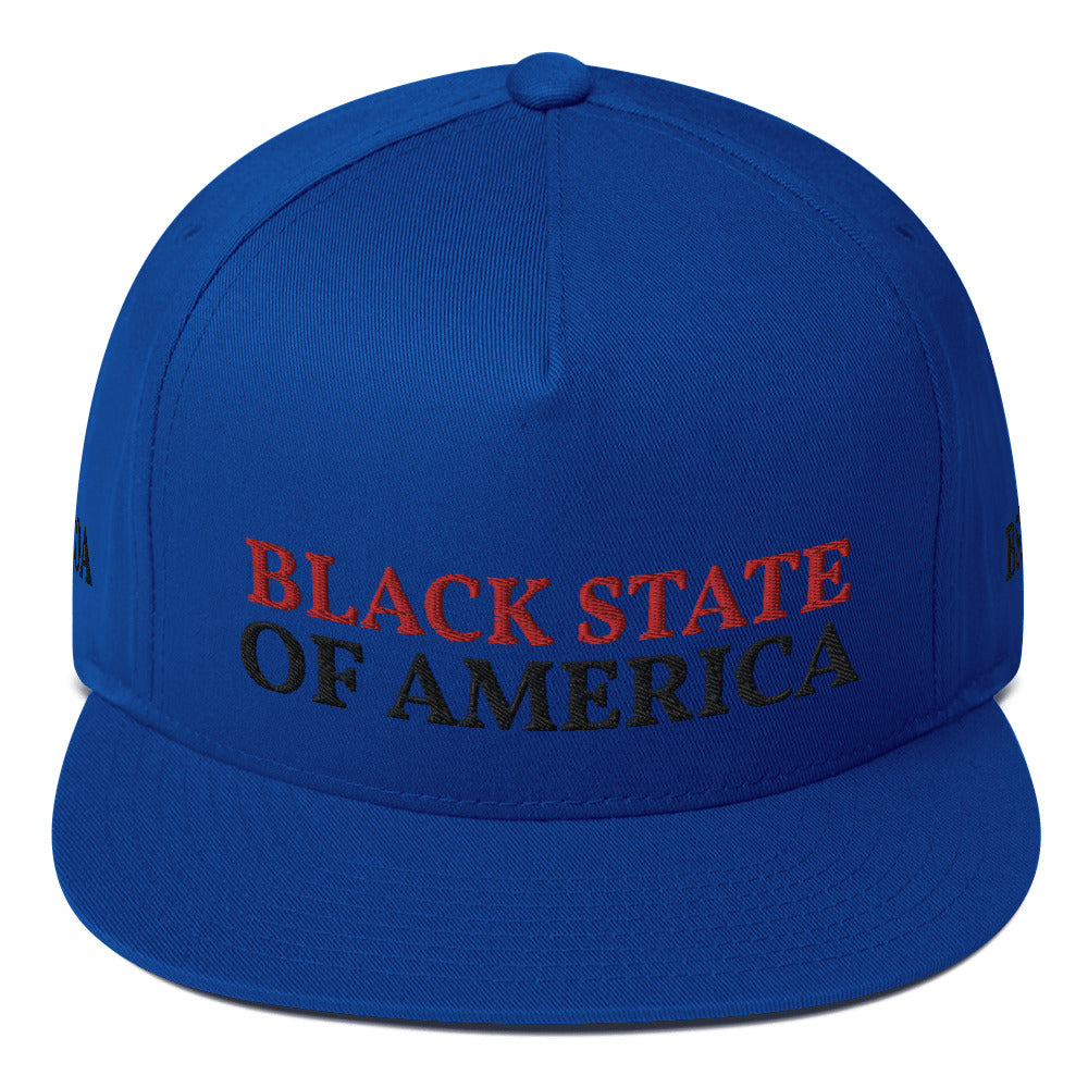 Black State Of America Blue Cap