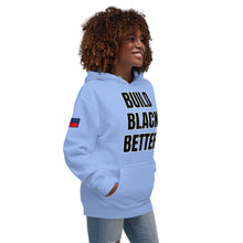 Load image into Gallery viewer, Unisex BSOA Hoodie Build Black Better 103021.2
