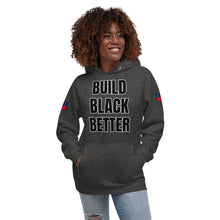 Load image into Gallery viewer, Unisex BSOA Hoodie Build Black Better 103021.2
